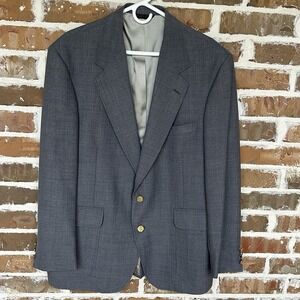 Barrymore Houndstooth Sport Coat Jacket Blazer Men's 44R Wool Gold Button Office